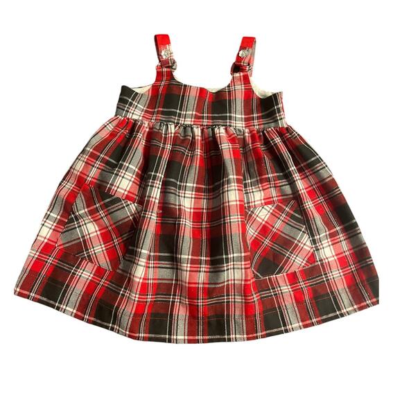 EUC - Bonnie Baby Plaid Holiday Dress in tartan pattern - Size 18 months - Picture 1 of 6